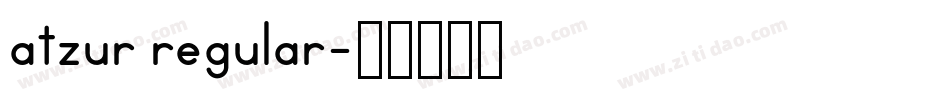 atzur regular字体转换